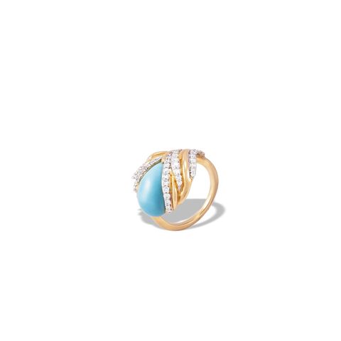 Turquoise Feather Ring