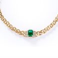 Emerald And Gold Braid Necklace,,hi-res image number null