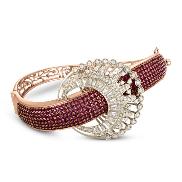 Tulip Bangle With Diamond Crown,,hi-res image number null