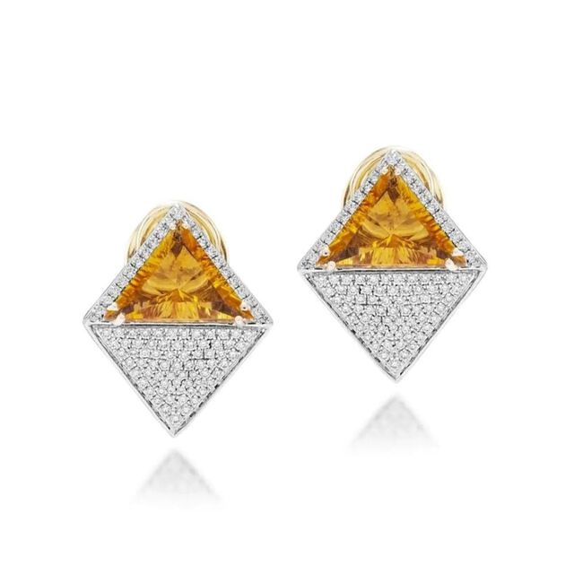 Pantheon Citrine Earrings,,hi-res image number null