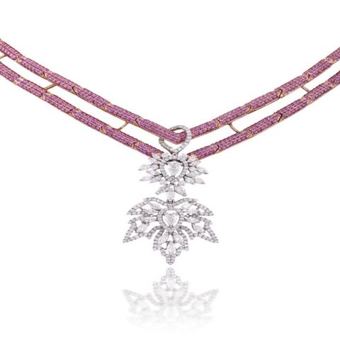 Pink Chinar Necklace