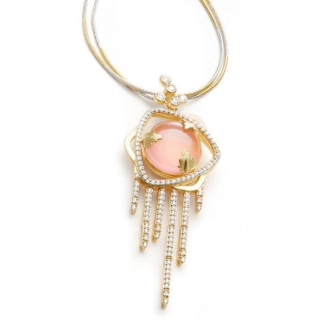 Pink Quartz Pendant,,hi-res image number null