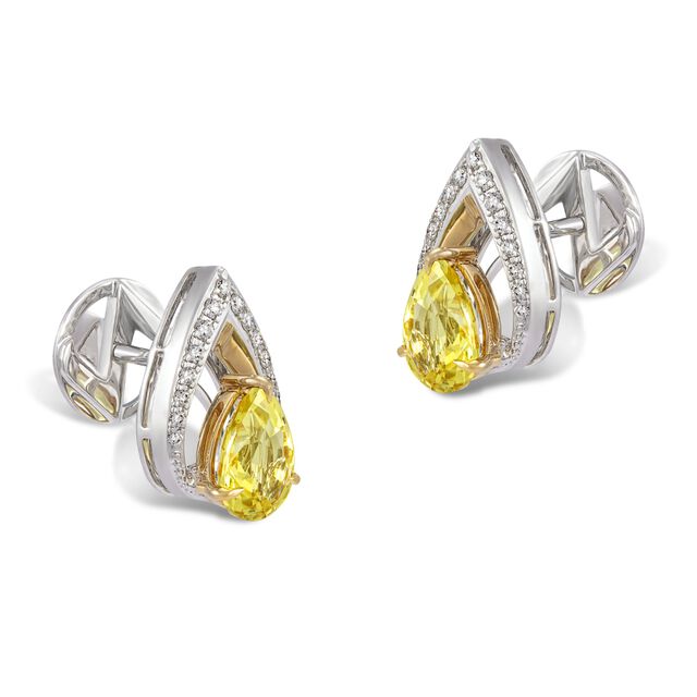 Conical Yellow Sapphire Earrings,,hi-res image number null