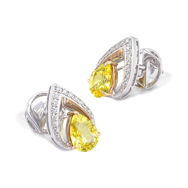 Conical Yellow Sapphire Earrings,,hi-res image number null