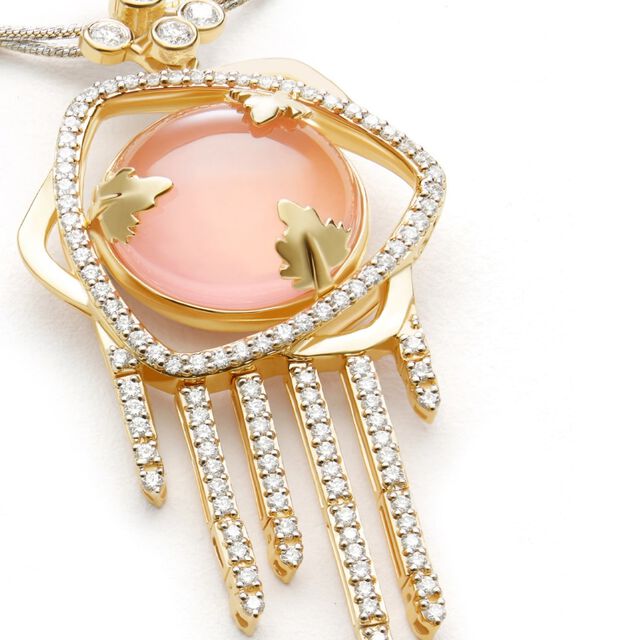 Pink Quartz Pendant,,hi-res image number null