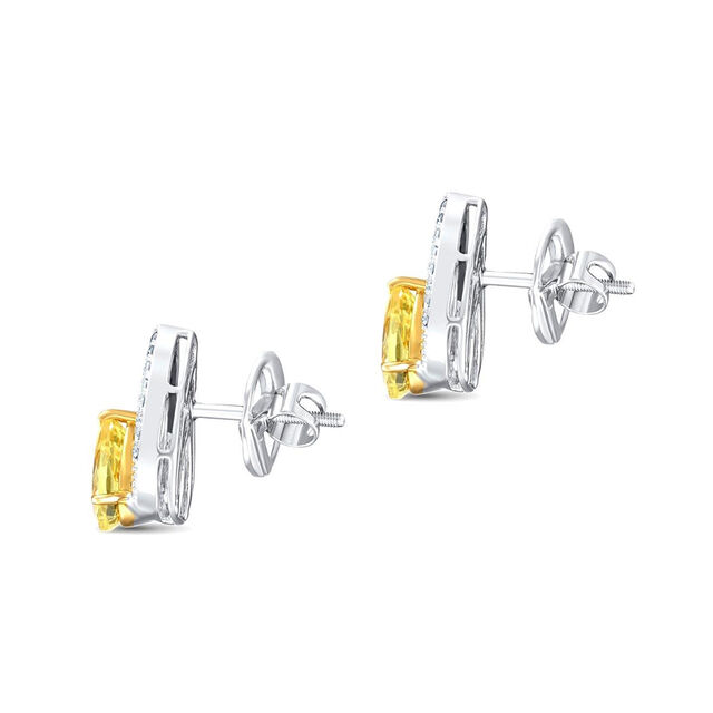 Conical Yellow Sapphire Earrings,,hi-res image number null