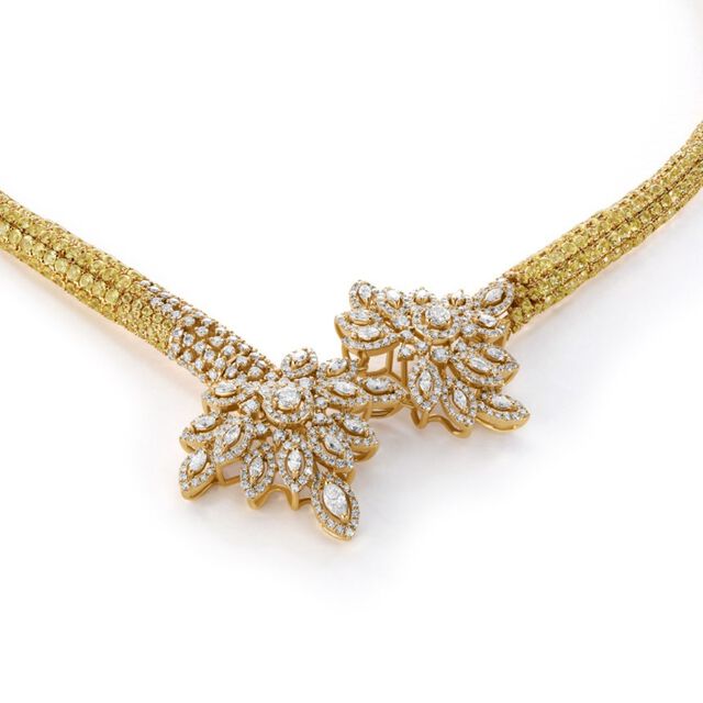 Yellow Sapphire Chinar Necklace,,hi-res image number null